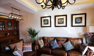 氣質(zhì)美觀沙發(fā)背景墻貼畫設(shè)計(jì)效果圖